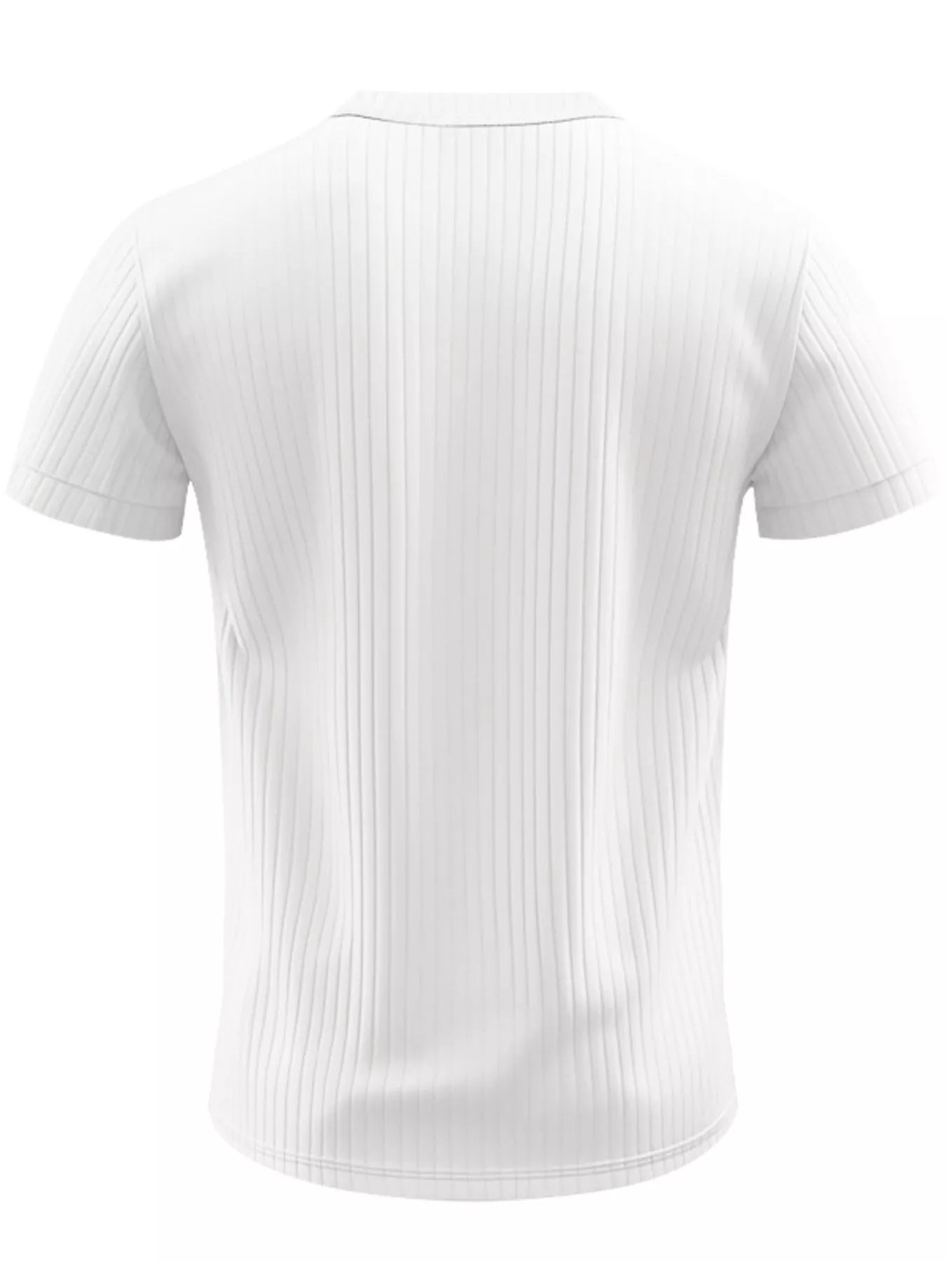NEWYORKLISTED ATLAS MEN'S COLLECTION: White ribbed t-shirt on a white background