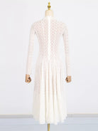 NEWYORKLISTED STYLE COLLECTION: White lace dress on a mannequin against a white background