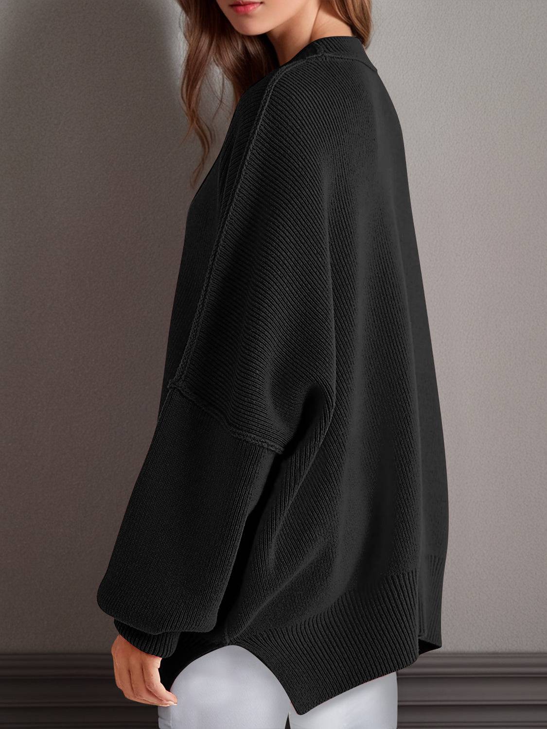 NEWYORKLISTED STYLE COLLECTION: Round Neck Long Sleeve Sweater - NEWYORKLISTED