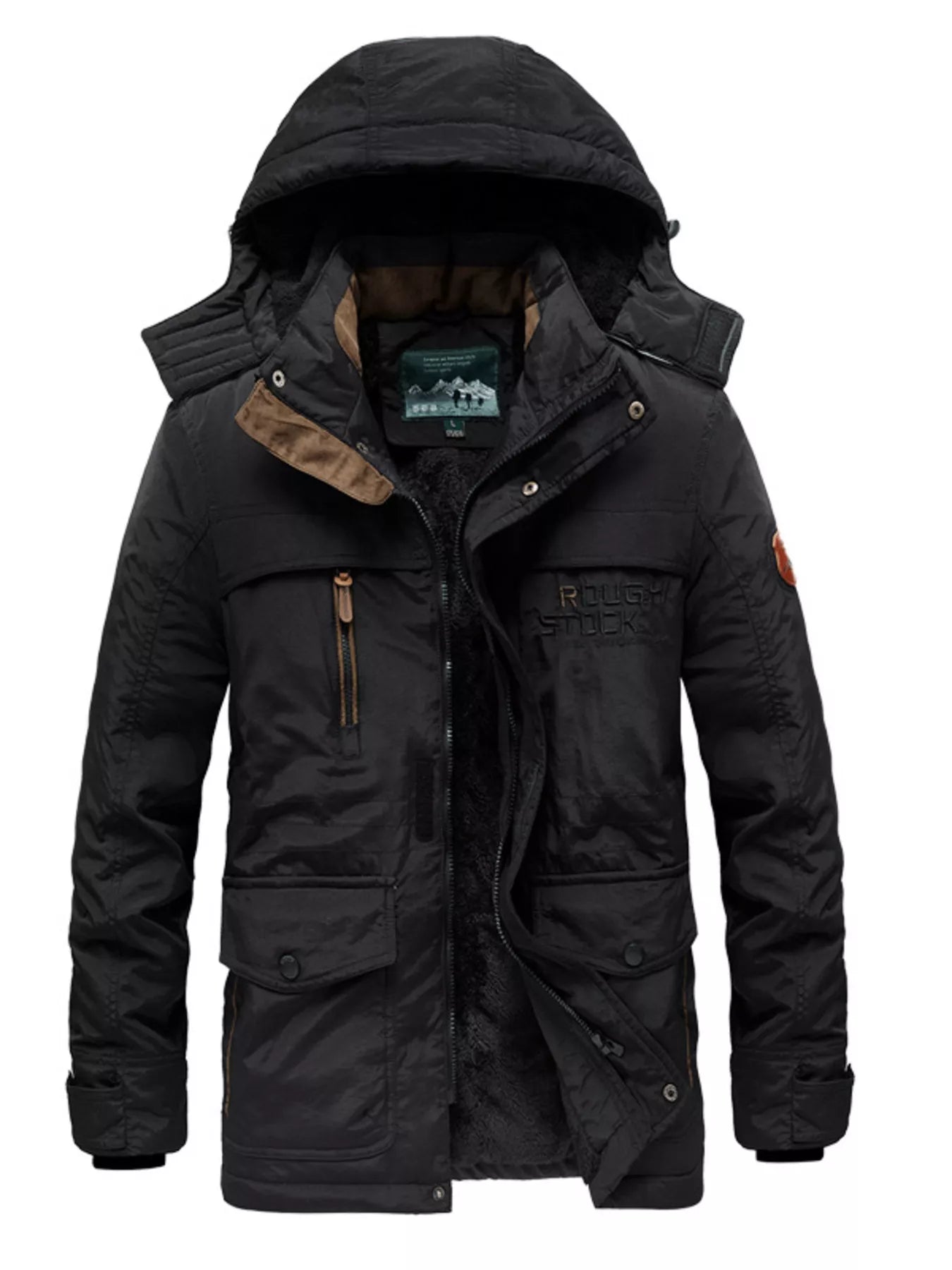 NEWYORKLISTED ATLAS MEN'S COLLECTION – Men's zip-up hooded parka coat, product image 3