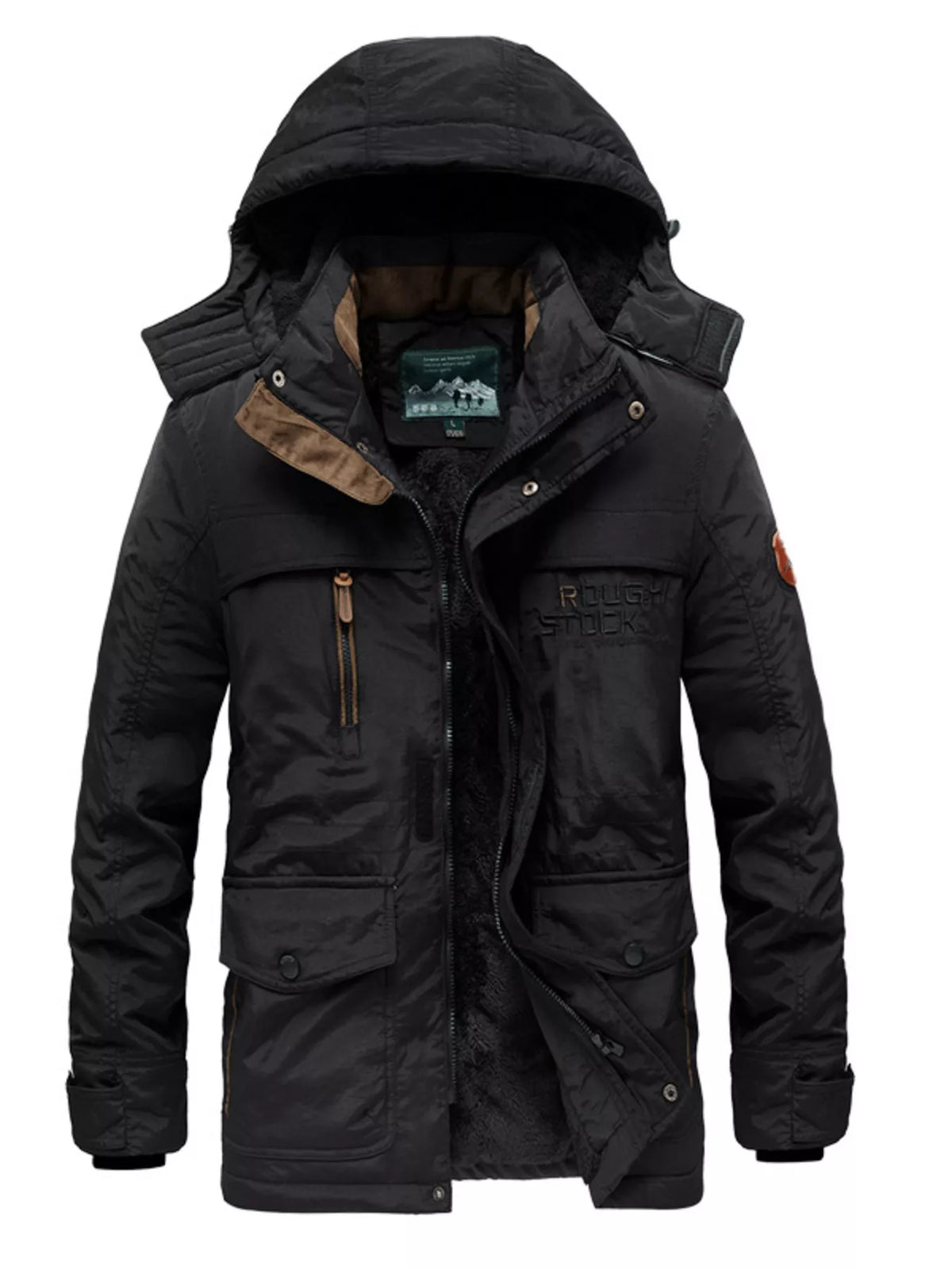 NEWYORKLISTED ATLAS MEN'S COLLECTION – Men's zip-up hooded parka coat, product image 3