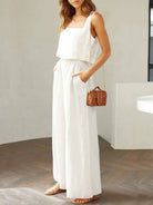 NYLD: Square Neck Top and Wide Leg Pants Set - NEWYORKLISTED