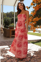 Printed Halter Neck Maxi Dress - NEWYORKLISTED