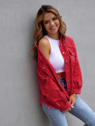 NEWYORKLISTED STYLE COLLECTION: Distressed Color Pop Denim Jacket - NEWYORKLISTED