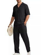 NEWYORKLISTED ATLAS MEN'S COLLECTION – Men's half-sleeve top and pants two-piece set, product image 6
