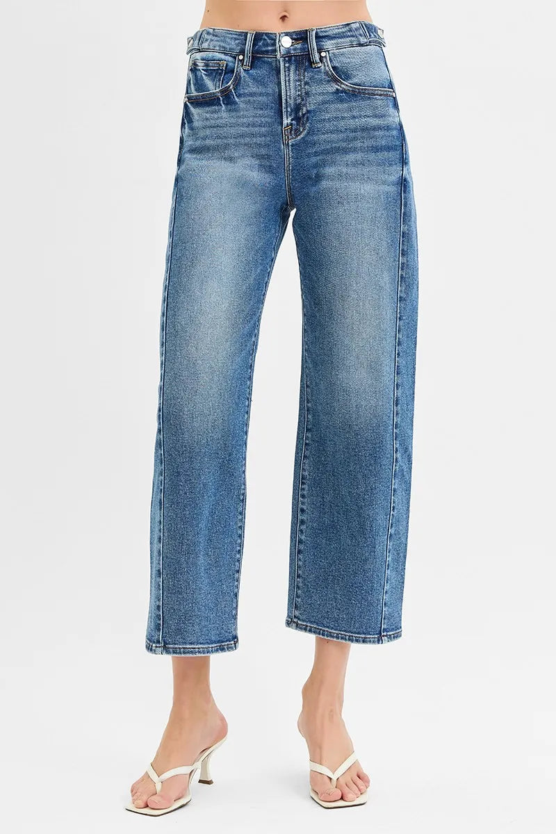 NEWYORKLISTED STYLE COLLECTION: RISEN High Rise Crop Length Jeans