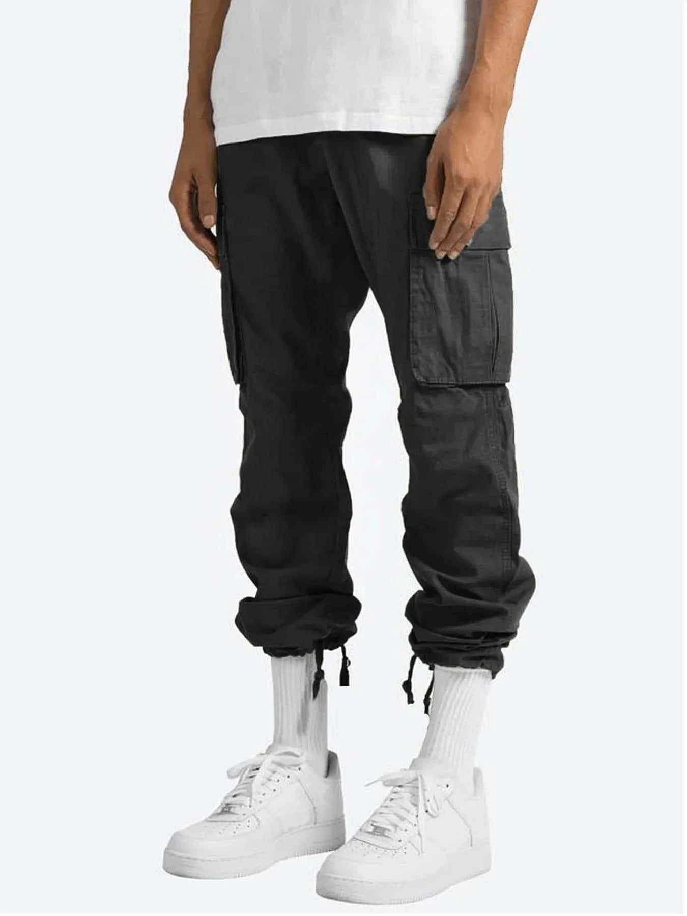 NEWYORKLISTED ATLAS MEN'S COLLECTION: Men's Full Size Drawstring Cargo Pants Plus Size