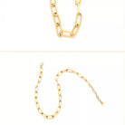 NYLD Glamour Collection by NEWYORKLISTED: Gold chain necklace on a white background