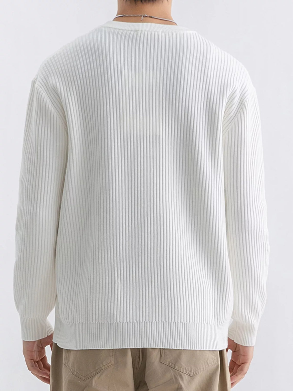 NEWYORKLISTED ATLAS MEN'S COLLECTION – Men's ribbed knit crew-neck sweater, product image 3