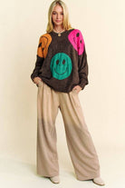 NEWYORKLISTED STYLE COLLECTION: Smile Round Neck Oversize Sweater - NEWYORKLISTED