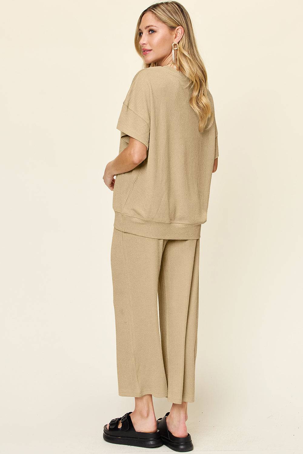 NYLD Short Sleeve T-Shirt and Wide Leg Pants - NEWYORKLISTED