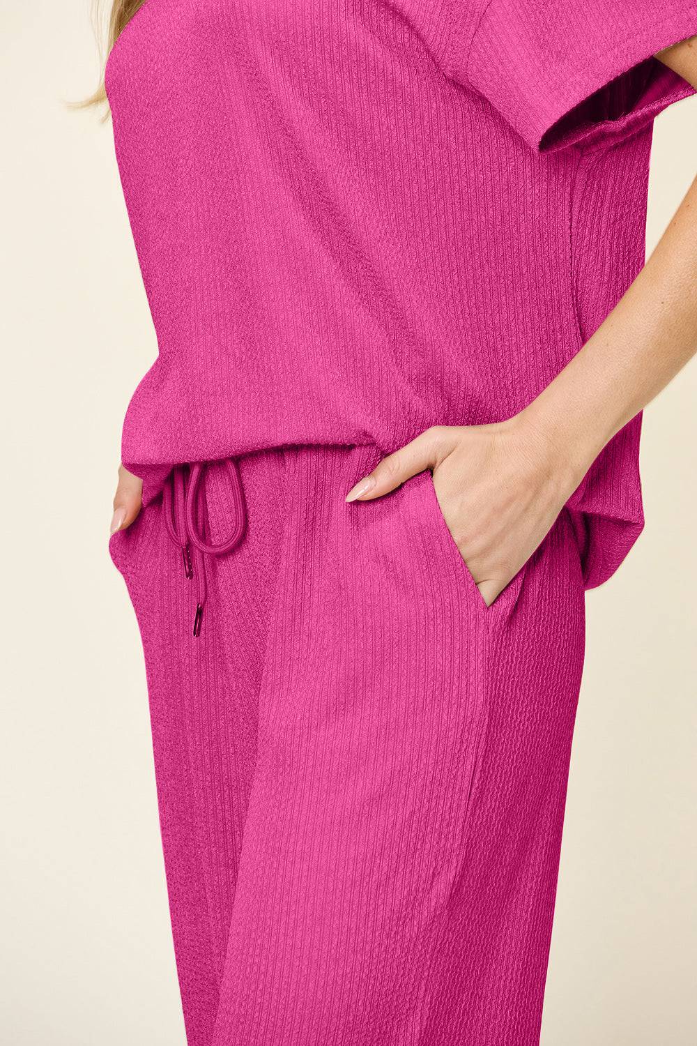 NYLD Short Sleeve T-Shirt and Wide Leg Pants - NEWYORKLISTED