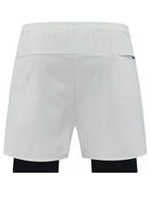 NEWYORKLISTED ATLAS MEN's COLLECTION: Light gray shorts with black accents on a white background