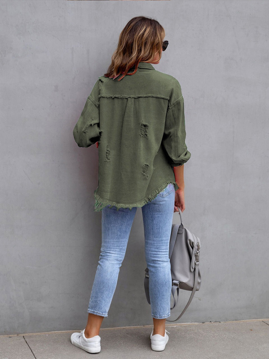 NEWYORKLISTED STYLE COLLECTION: Distressed Color Pop Denim Jacket - NEWYORKLISTED