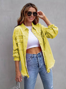NEWYORKLISTED STYLE COLLECTION: Distressed Color Pop Denim Jacket - NEWYORKLISTED