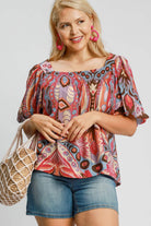 NEWYORKLISTED STYLE COLLECTION: Abstract Print Puff Sleeve Blouse - NEWYORKLISTED