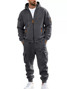 NEWYORKLISTED ATLAS MEN'S COLLECTION – Men's zip-up hoodie and cargo pants two-piece set, product image 10