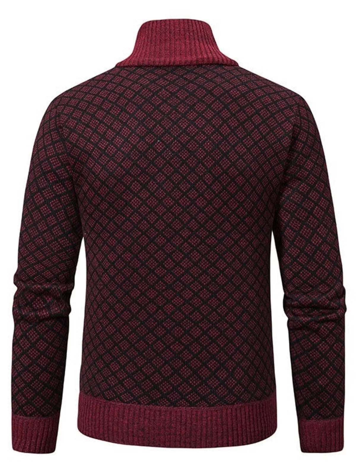 NEWYORKLISTED ATLAS MEN'S COLLECTION – Men's geometric full-zip cardigan, product image 10