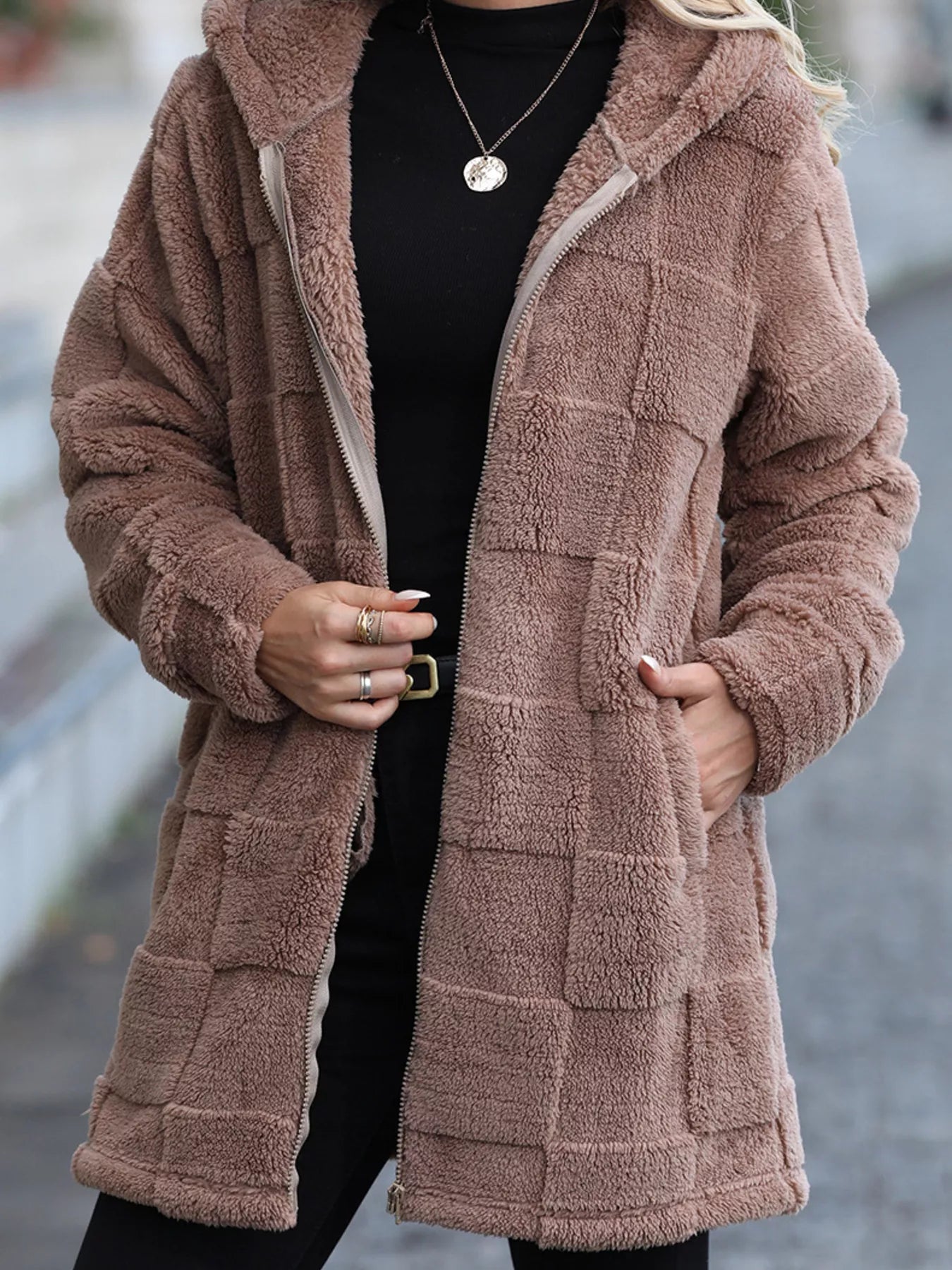 NEWYORKLISTED STYLE COLLECTION: Fleece Zip Up Hooded Outerwear