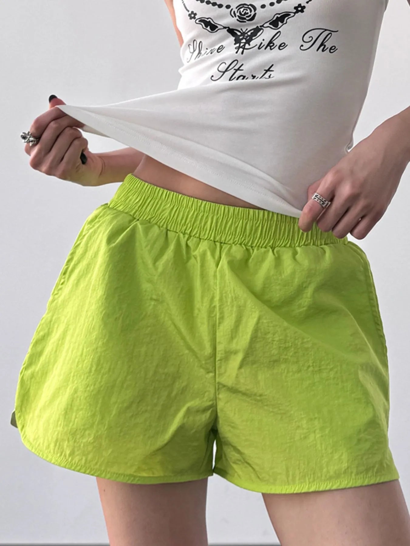 NEWYORKLISTED Activewear: Elastic Waist Active Shorts
