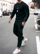 NEWYORKLISTED ATLAS MEN's Long Sleeve Top and Pants Set Plus Size