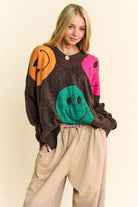 NEWYORKLISTED STYLE COLLECTION: Smile Round Neck Oversize Sweater - NEWYORKLISTED