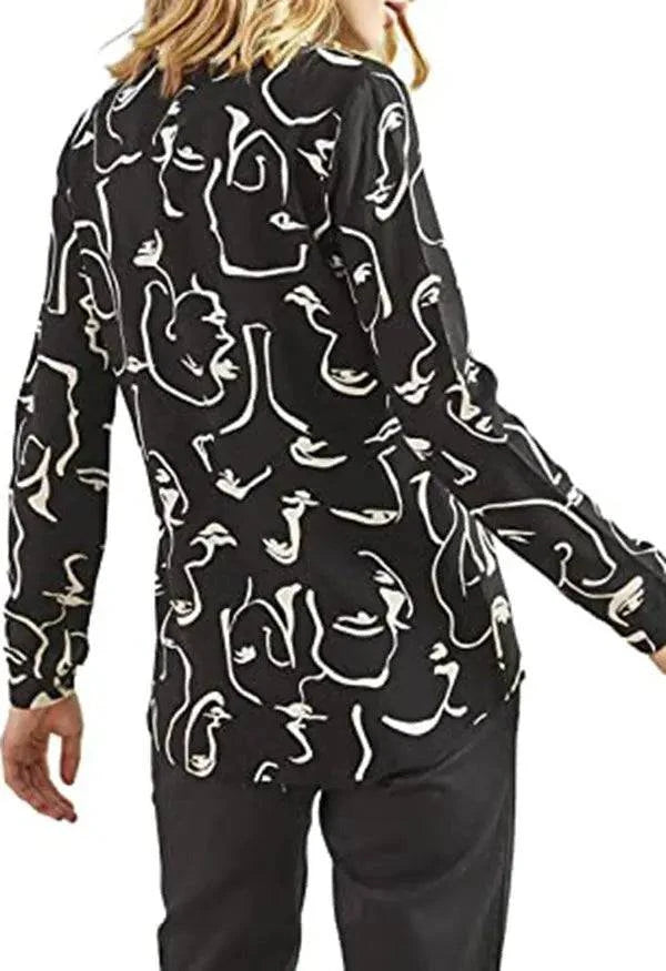 NEWYORKLISTED Modern Art Fashion Long Sleeve Shirt - NEWYORKLISTED