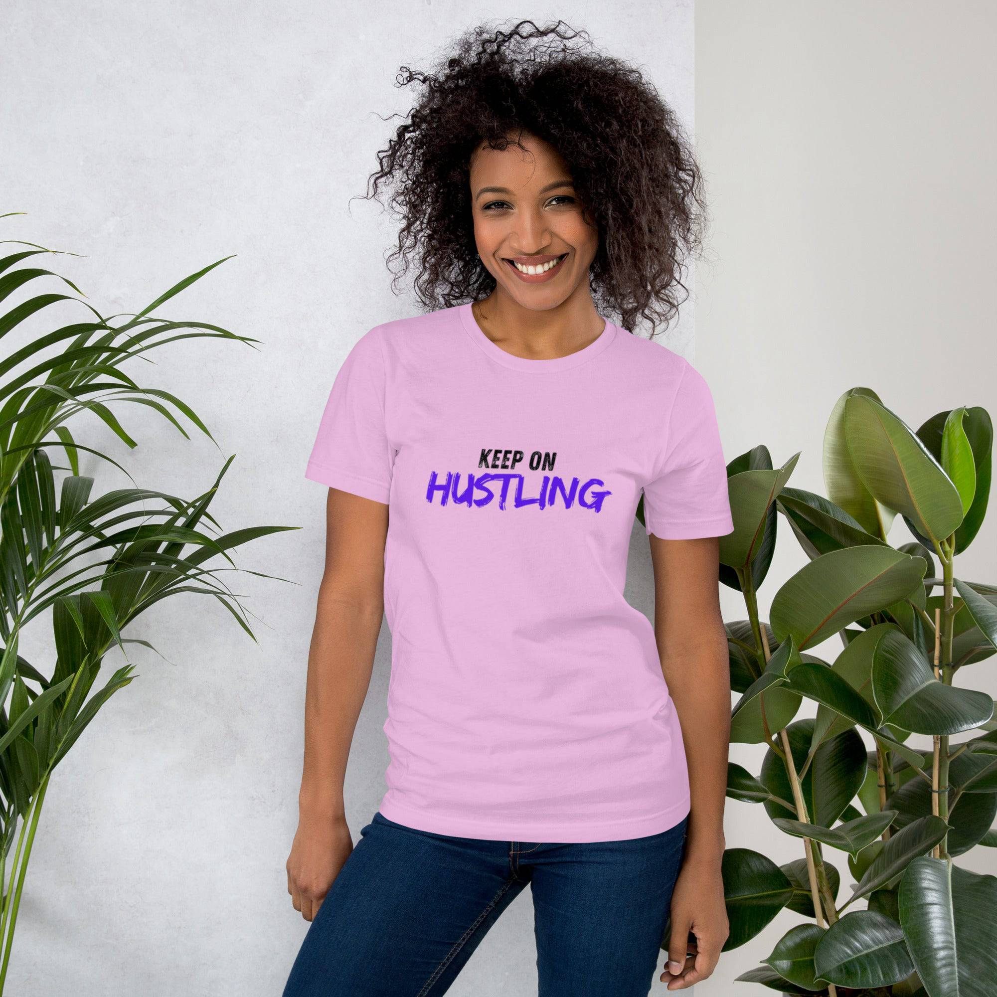 NEWYORKLISTED - "KEEP ON HUSTLING" Unisex t-shirt - NEWYORKLISTED in Pink